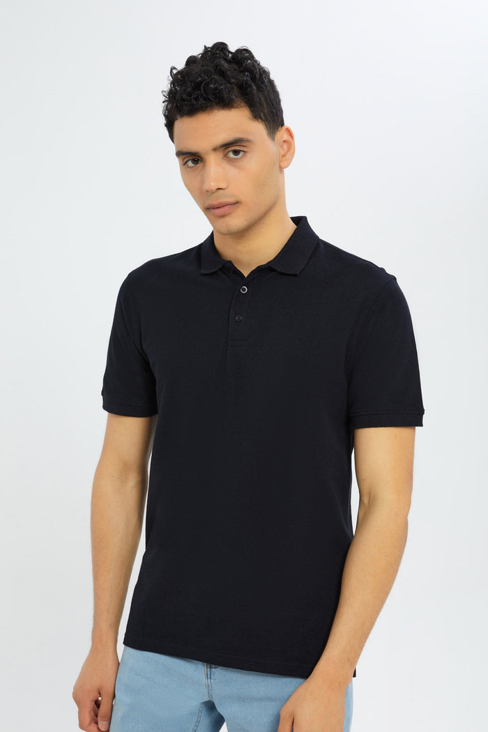 Redtag-Black-Polo-Shirt-365,-Bundle,-Category:Polo-T-Shirts,-Colour:Black,-Deals:New-In,-Dept:Menswear,-Filter:Men's-Clothing,-H1:MWR,-H2:GEN,-H3:TSH,-H4:POS,-Men-Polo-T-Shirts,-Promo:TBL,-Season:365,-Section:Men,-TBL-Men's-