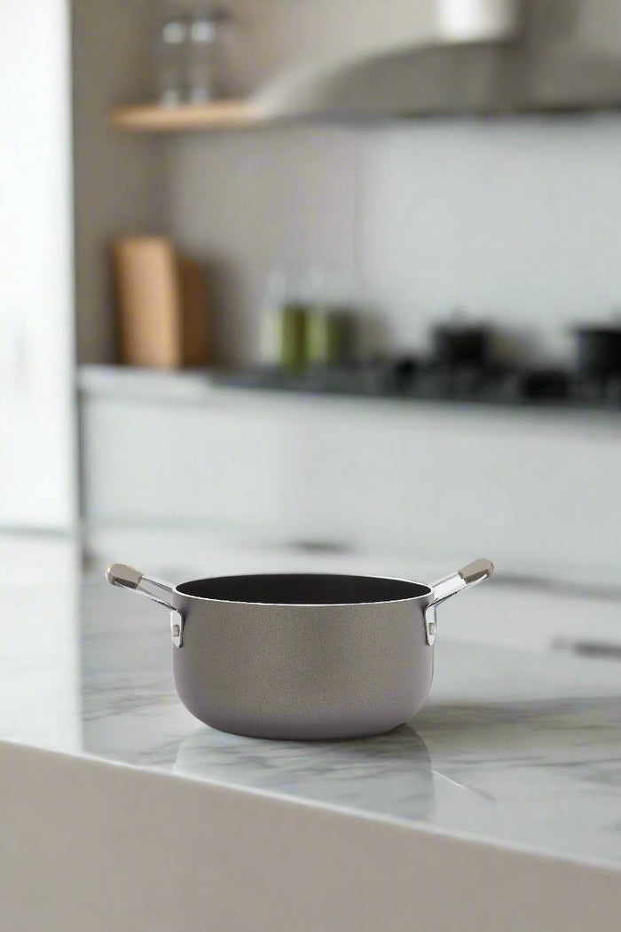 Redtag-Black-Aluminum-Non-Stick-Mini-Sauce-Pot-(14Cm)-365,-Category:Pans,-Colour:Black,-Deals:New-In,-Filter:Home-Dining,-H1:HMW,-H2:DIN,-H3:COO,-H4:PAP,-HMW-DIN-Cookware,-New-In-HMW-DIN,-Non-Sale,-Season:365,-Section:Homewares,-Style:MINIATURE-Home-Dining-