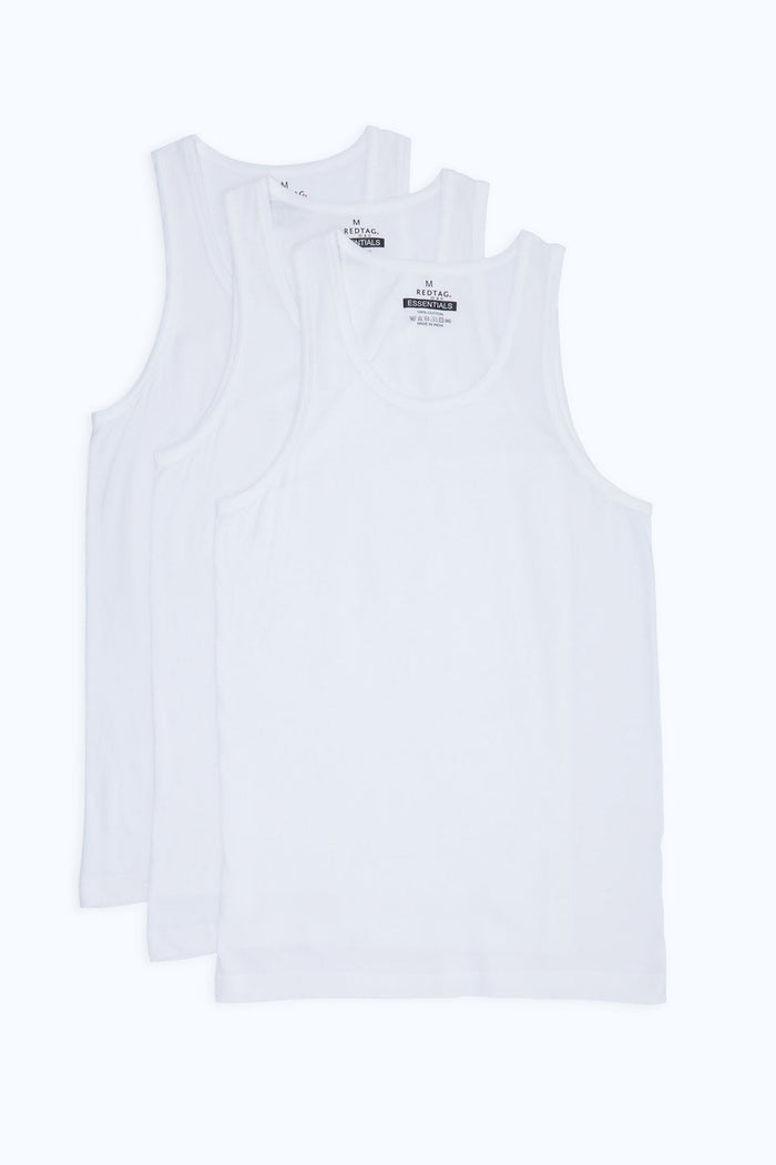 Redtag-Men-White-3-Pack-Sleeveless-Vest-365,-Category:Vests,-Colour:White,-Deals:New-In,-Filter:Men's-Clothing,-H1:MWR,-H2:GEN,-H3:UNW,-H4:VEB,-Men-Vests,-New-In-Men-APL,-Non-Sale,-Season:365,-Section:Men-Men's-