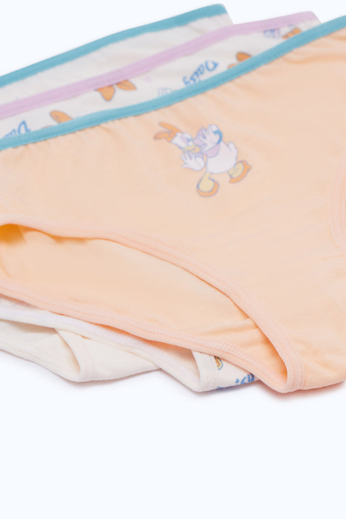 Redtag-Girls-3Pk-Character-Brief---Daisy-Duck-365,-Category:Briefs,-Colour:Assorted,-Deals:New-In,-ESS,-Event:STRATEGY,-Filter:Girls-(2-to-8-Yrs),-GIR-Briefs,-H1:KWR,-H2:GIR,-H3:UNW,-H4:BRE,-New-In-GIR-APL,-Non-Sale,-Packs,-Promo:ESS,-Season:365,-Section:Girls-(0-to-14Yrs),-Set:Set-of-3-Girls-2 to 8 Years