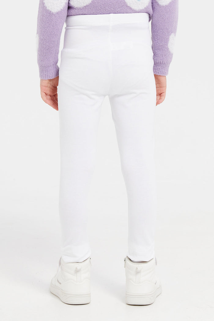 Redtag-white-leggings-127358000--Girls-2 to 8 Years