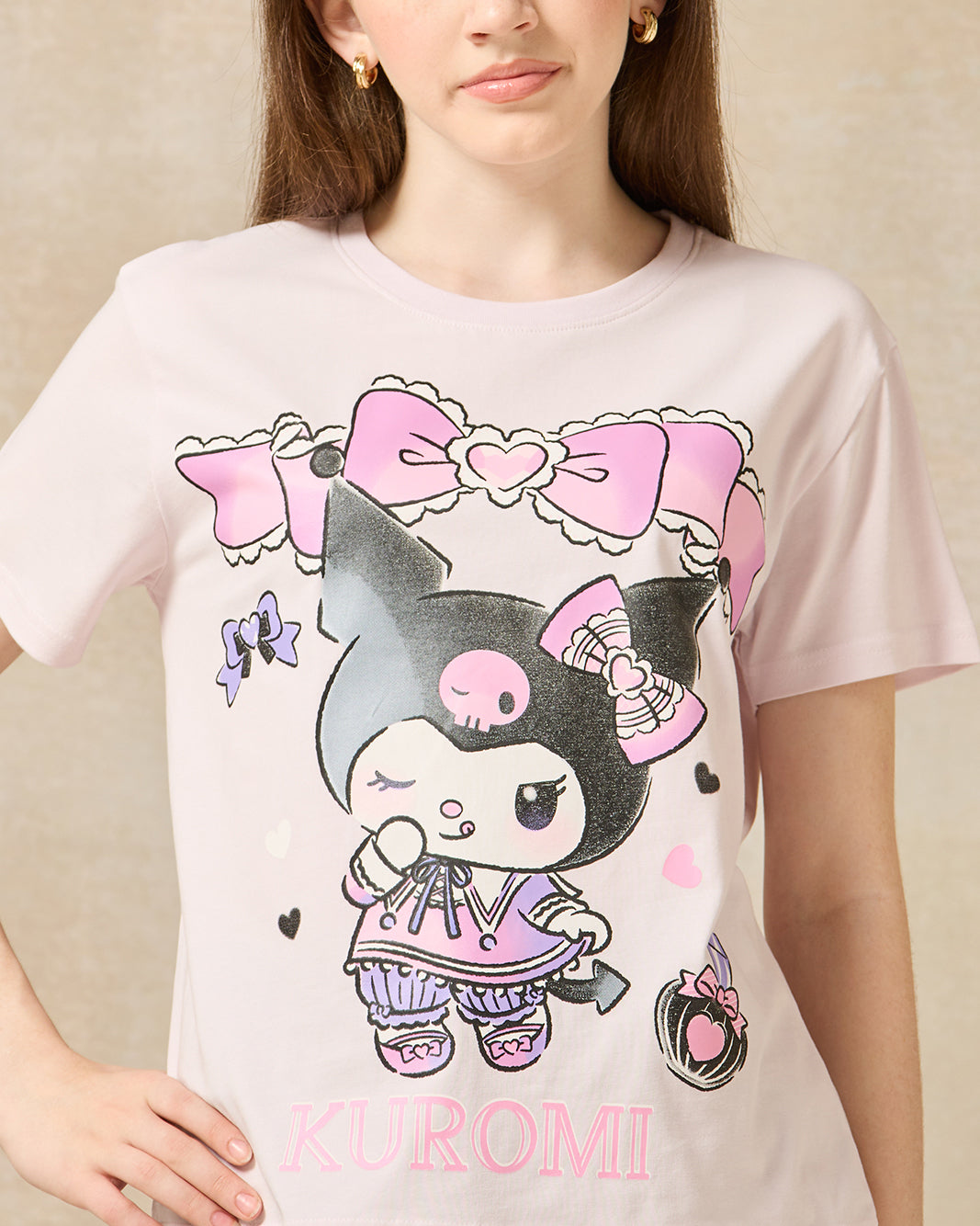 Buy Senior Girls Purple Kuromi Boxy T-Shirt 131905635 in